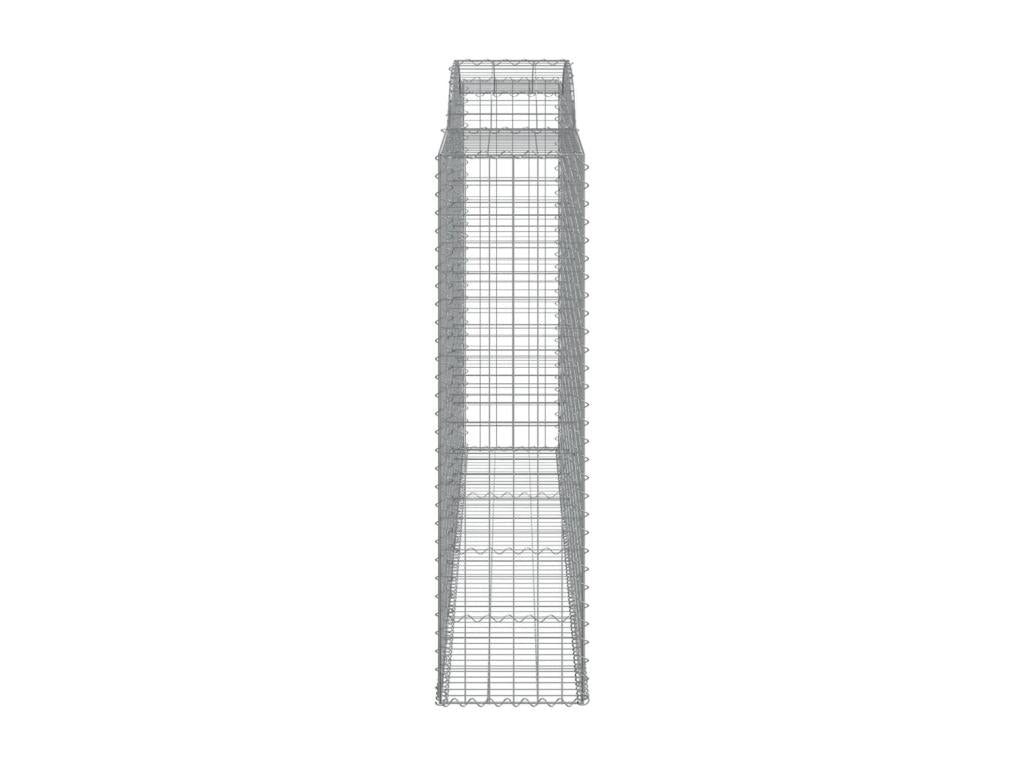 3-piece arched gabion baskets, 300x50x180/200 cm, galvanized iron NHJG76704