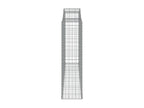 3-piece arched gabion baskets, 300x50x180/200 cm, galvanized iron NHJG76704