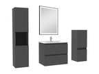 60cm Bathroom Vanity Unit with Column and Illuminated Wall Mirror, 3 Colors, Anthracite LOGP80084