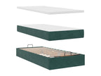 Ottoman bed frame with dark green 90x200 cm velvet mattress KXGN59382