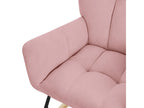Domopure Pink Rocking Chair with Terry Cloth Cover and Steel Frame for Sleeping KYCL31712