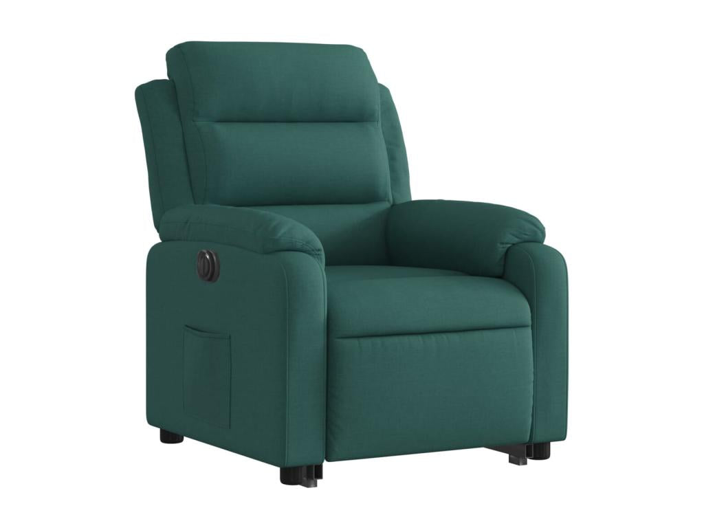 Dark green fabric electric recliner chair QVNH49028