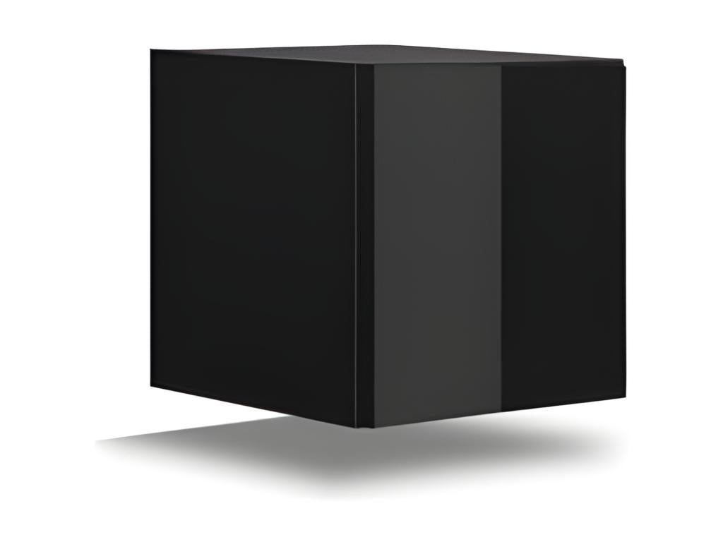 Black living room cabinet from the Decohaute collection with 1 door - Ideal for small storage in the living room VHPH24024
