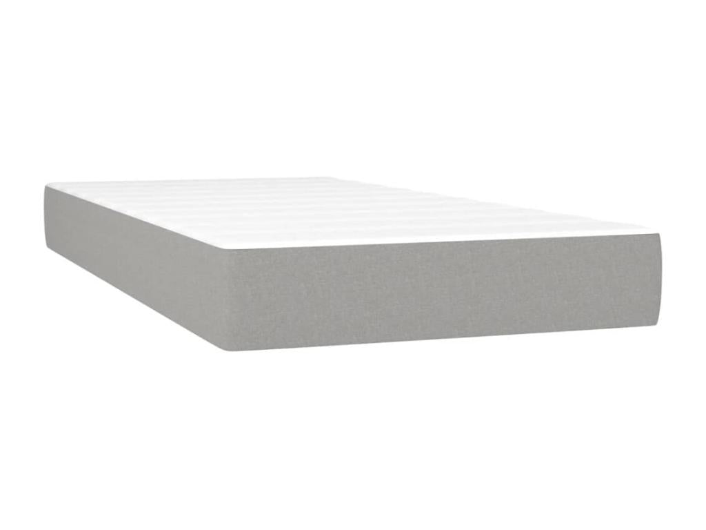 Decohaute bed base and mattress with LED, light grey, 90x190 cm, YFQH67114