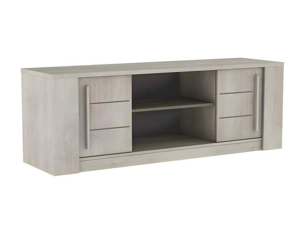 TV unit with 2 niches and 2 sliding doors - Decohaute - W 150 x D 42 x H 52 cm BETC50088