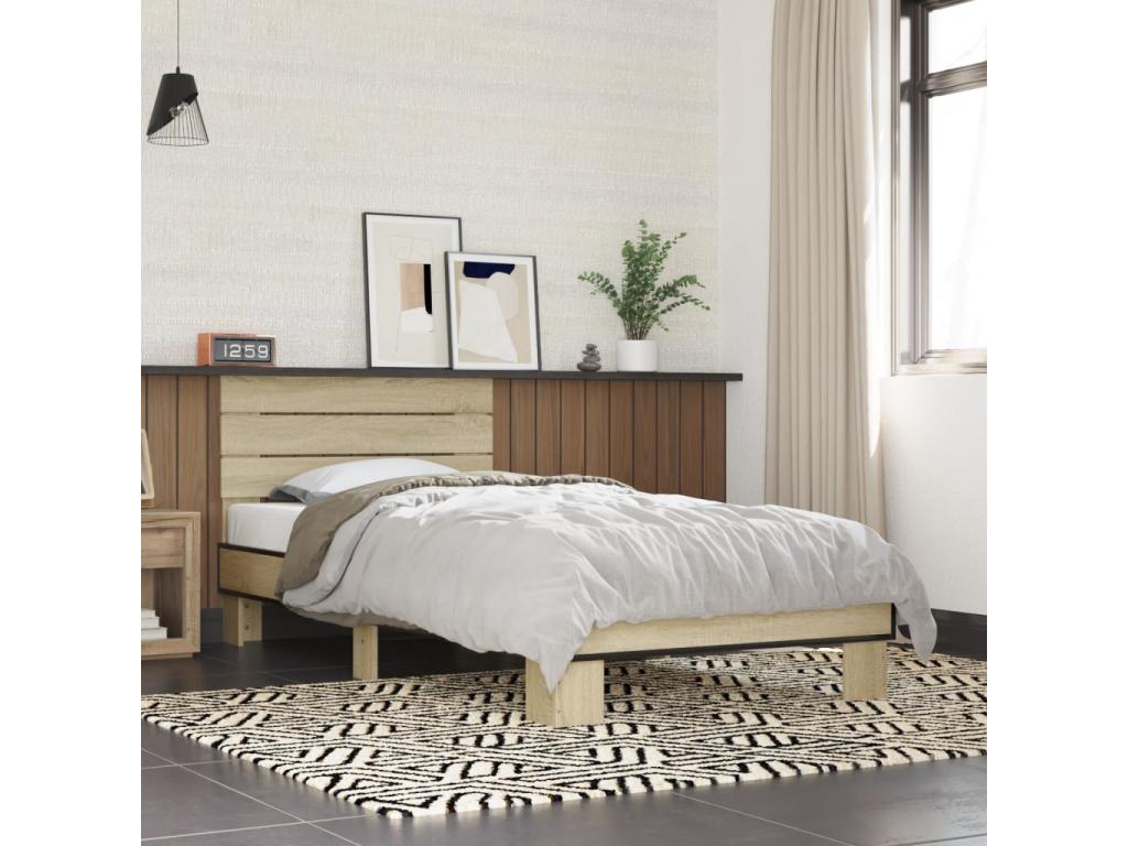 Decohaute oak bed frame without mattress, 90x200 cm DCVC08207