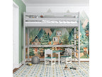Wooden loft bed N01 Grey 80x180 GWZD89807