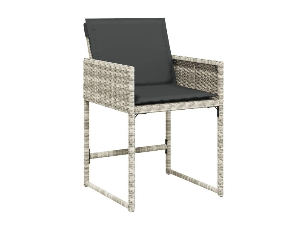 15-piece light grey rattan garden dining set and cushions YQXZ23177