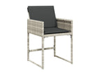 15-piece light grey rattan garden dining set and cushions YQXZ23177