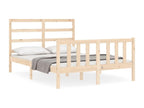 Bed frame with headboard 140x190 solid wood NACY92990
