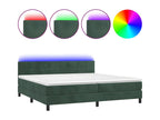 Chicyla bed base with LED mattress, dark green, 200x200 CFEQ57883