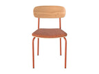 Set of 2 light wood and fabric chairs Decohaute WMZP64396