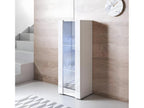 White display cabinet for living room/dining room with LED lighting, 40x29x128cm, Decohaute V2 ICAD09731