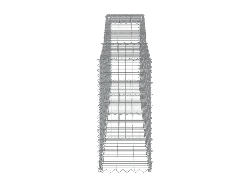Arched gabion baskets, 2 pcs, 400x50x100-120, galvanized iron, IBNO50005