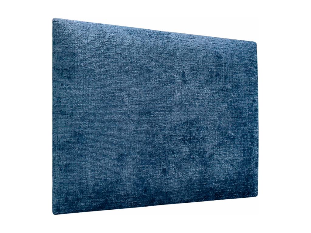 Domopure Upholstered Headboard in Eco-Friendly Wool, Composed of Interchangeable Self-Adhesive Panels, Luxury Upholstered Bedroom, Blue, 190 cm, YZEY78296
