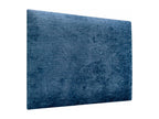 Domopure Upholstered Headboard in Eco-Friendly Wool, Composed of Interchangeable Self-Adhesive Panels, Luxury Upholstered Bedroom, Blue, 190 cm, YZEY78296