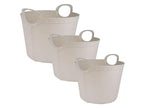 3x Craft storage basket 40L 25L 15L light grey JIQN15205