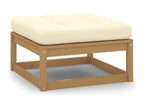 3-piece garden furniture set with cushions, solid pine wood DFZB15698