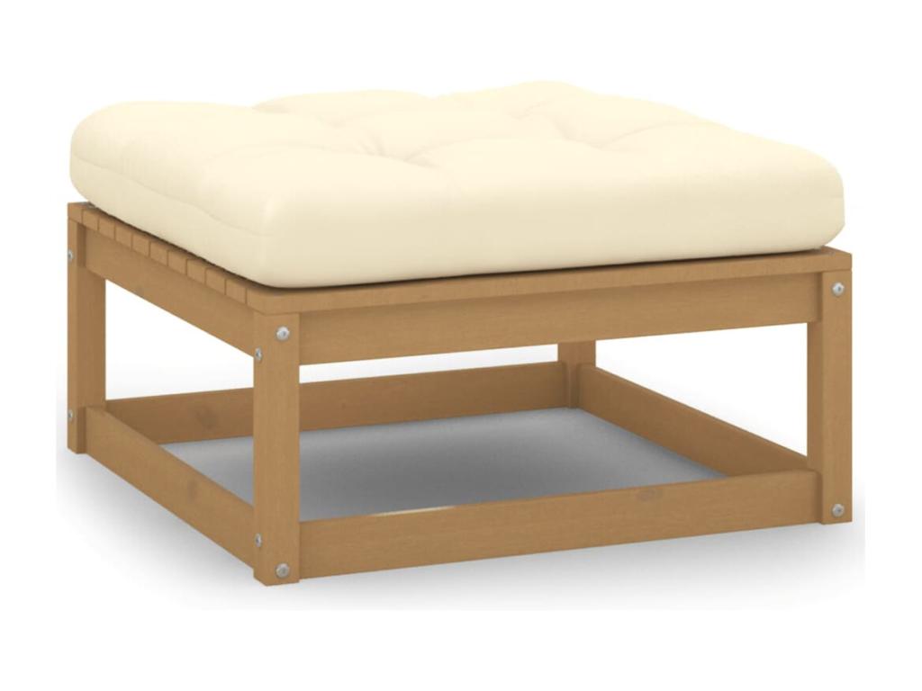 3-piece garden furniture set with cushions, solid pine wood DFZB15698