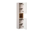 Domopure Cashmere and Wood EFVU31984 2-Door 1-Niche Wall Column