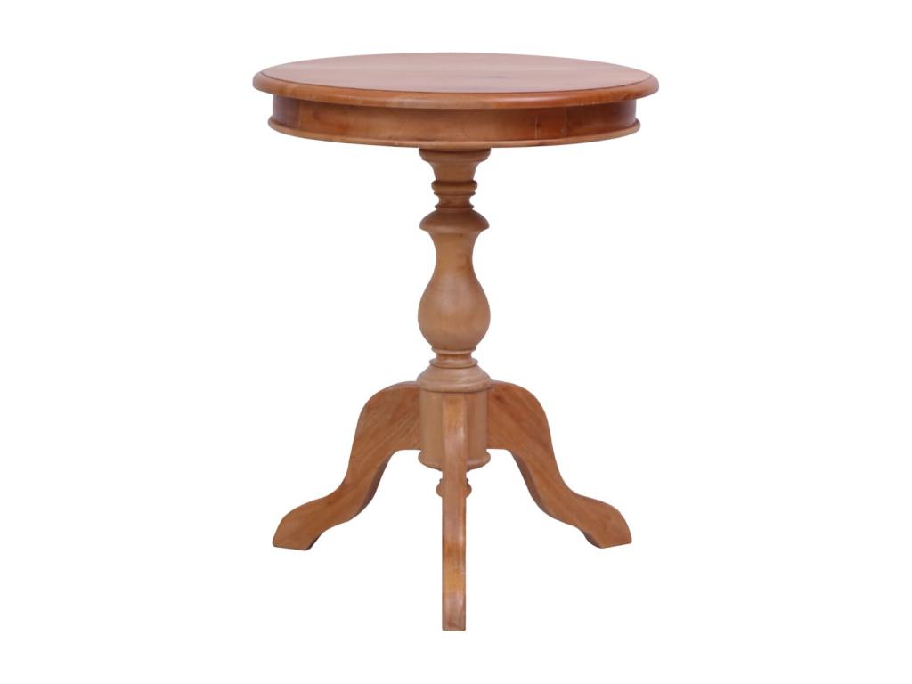 Natural side table 50x50x65 cm Solid mahogany wood MAUG00654