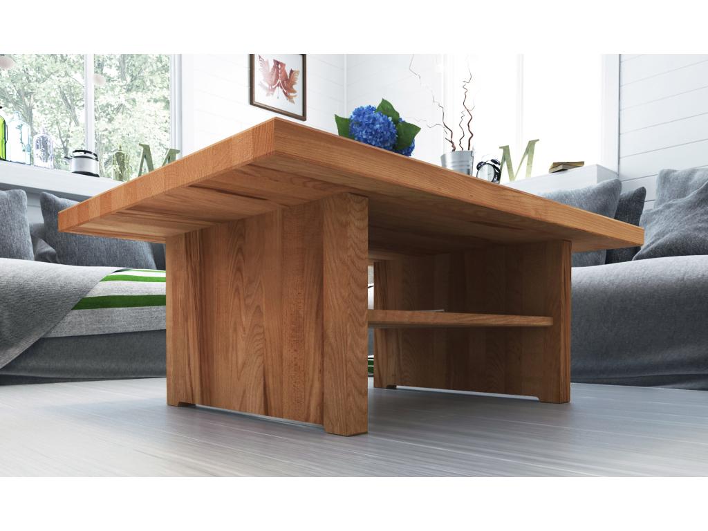 Decohaute - Coffee table 60x80 in natural oiled beech heartwood BCBM69946