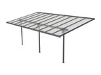 Domopure lean-to carport in aluminum, 18.8 m², anthracite - Domopure OKBR71441