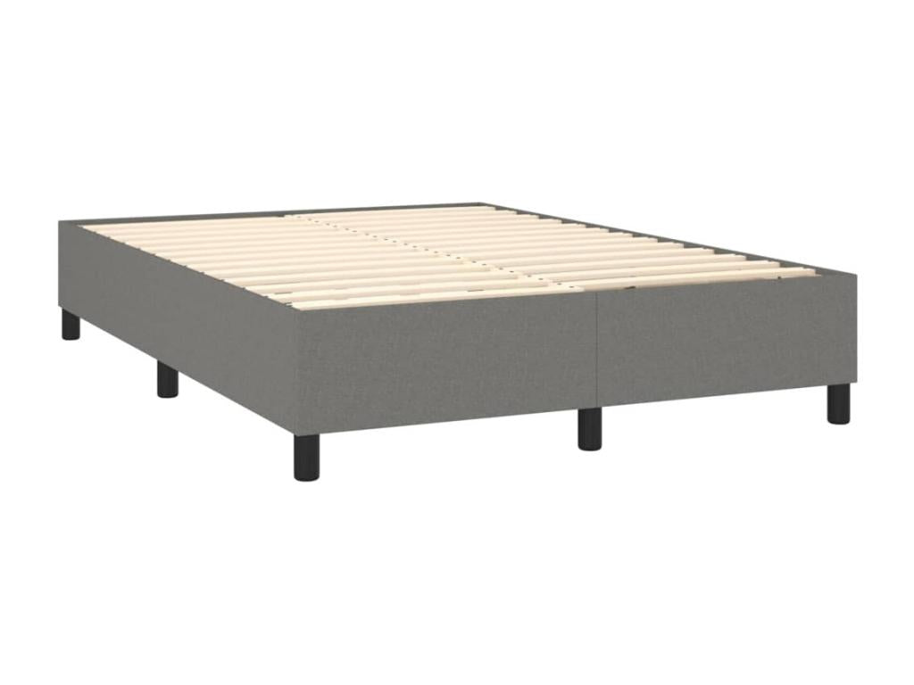 Upholstered bed base with mattress, Dark Grey, 140x200cm, Fabric CBNG99222