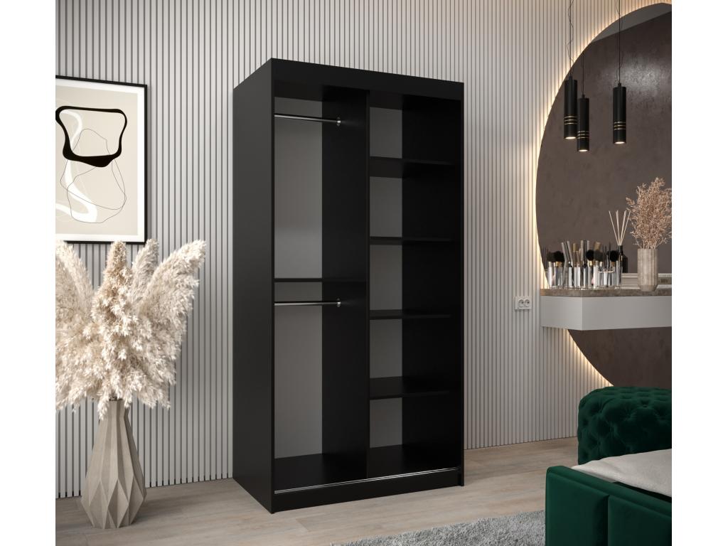 Decohaute 4 Sliding Door Wardrobe 200/100/62 2 Doors Black/White MKYS68583