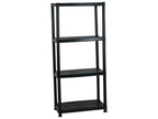 Resin shelving unit with 4 shelves, 130x60x30cm, 100Kg, 7house DLAL52400