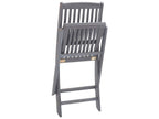 6-piece outdoor folding chairs with cushions, Chicyla wood, 25 CVCX69061