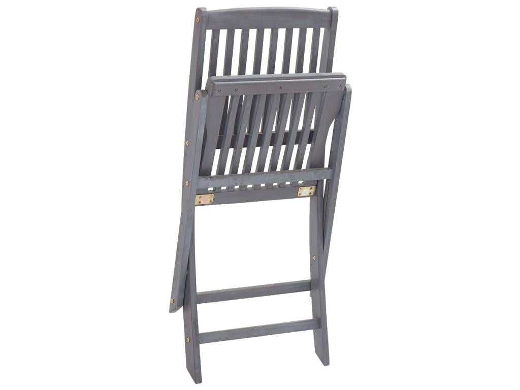 6-piece outdoor folding chairs with cushions, Chicyla wood, 25 CVCX69061