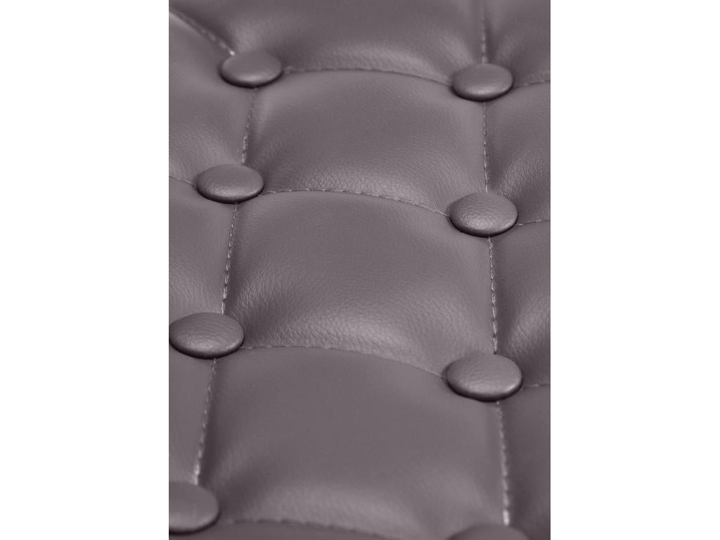 Bar stool - Faux leather / Metal - Brown - Decohaute YJPF95156