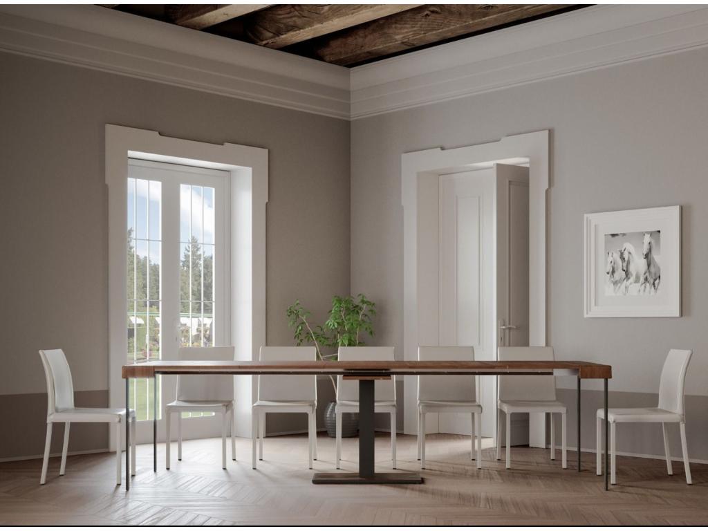 Extendable console 90x40/290 cm Domopure Evolution Stained Fir Anthracite Structure WQYQ77295