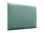Decohaute Upholstered Headboard in High-Quality Velvet, Decohauteérieure composed of interchangeable self-adhesive panels for bedroom, turquoise, 110 cm, HJMS96275