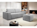 Decohaute 260cm 4-seater convertible sofa in light grey velvet HSXQ36330