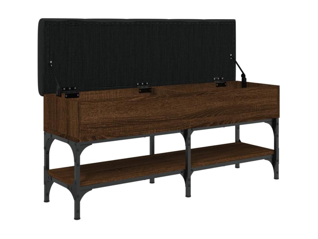 Brown oak shoe bench 102x32x45 cm engineered wood NWVB04917