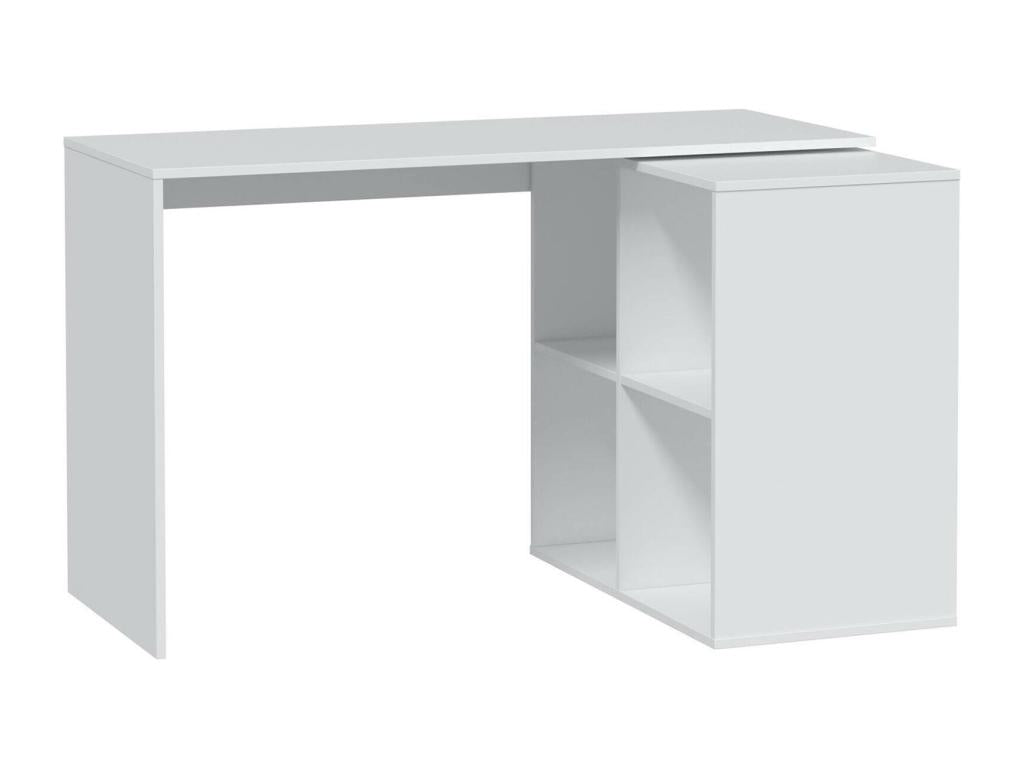 Domopure Corner Desk, Multi-Purpose Office Table, Space-Saving Multi-Position Desk, 152x49h74 cm, White RCOO04293