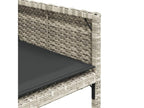 15-piece light grey rattan garden dining set and cushions YQXZ23177