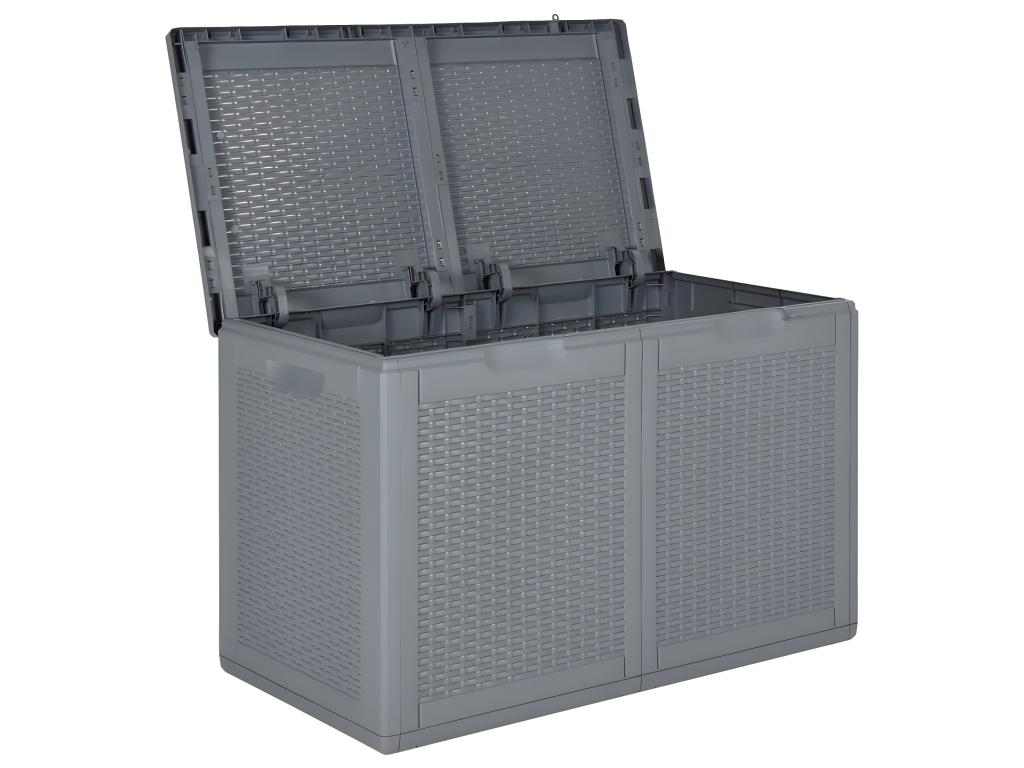 Grey PP rattan garden storage box 180 L RDZH31036