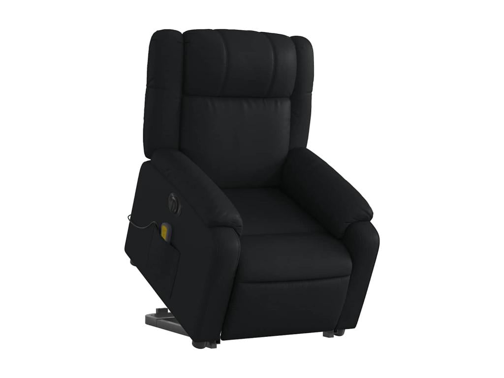 Black faux leather electric massage recliner chair VYER63959