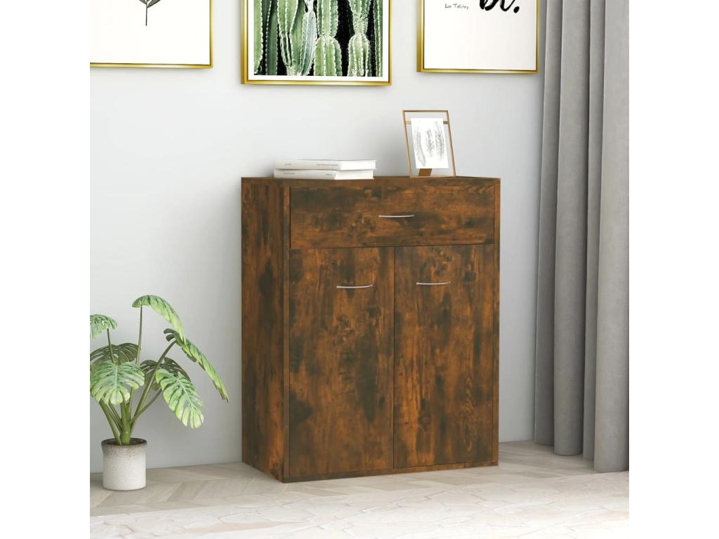Smoked Oak Buffet 60x30x75 cm Engineered Wood XLFV69638
