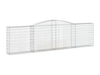 Arched gabion baskets, 3 pcs, 400x30x100-120, galvanized iron, YQUV53986