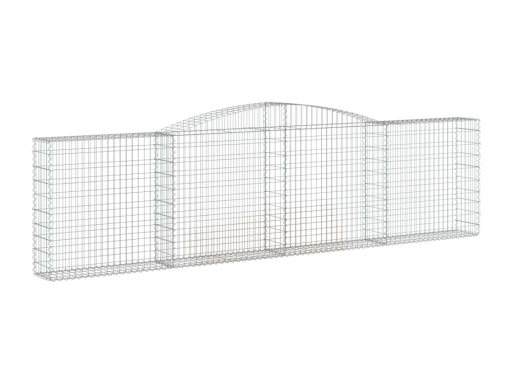 Arched gabion baskets, 3 pcs, 400x30x100-120, galvanized iron, YQUV53986