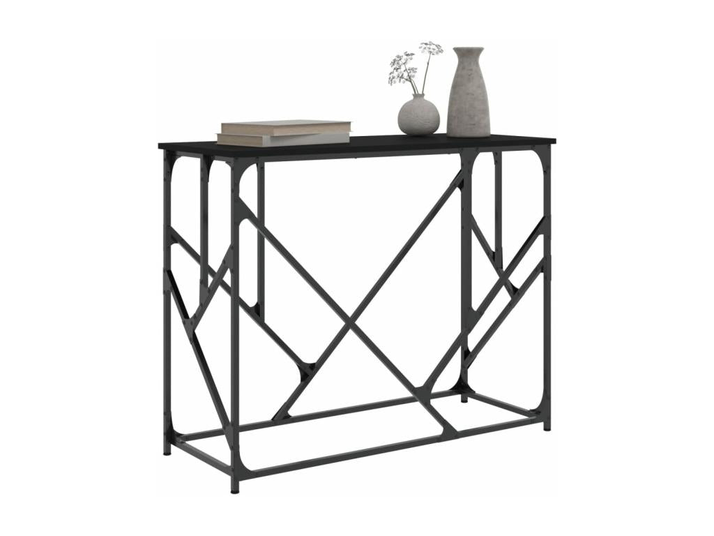 Black console table 100x40x80 engineered wood OARY49273