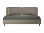 Bed with upholstered slatted base 180x200 cappuccino faux leather Decohaute DGUA29292