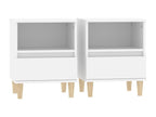 Bedside tables, 2 pcs, White, 40x35x50 cm, SMFT54263