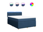 Decohaute bed base with mattress, blue, 160x200 cm, fabric, AWWY40232