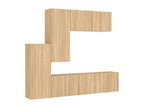 Decohaute 5-piece oak engineered wood TV wall units NYOW71871