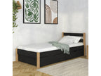 Single wooden bed - with drawer N01 Black / Natural Oak 80x200 ZHMZ97930